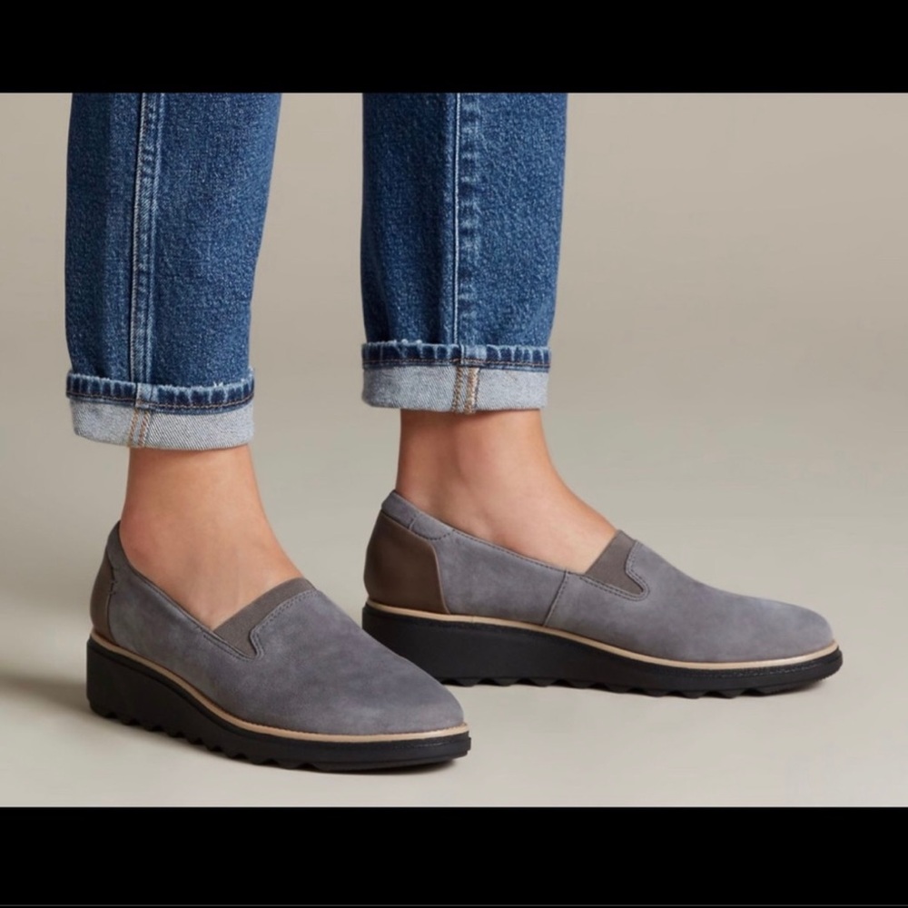 Clarks Suede Slip-on Loafer Sharon Dolly size 9.5